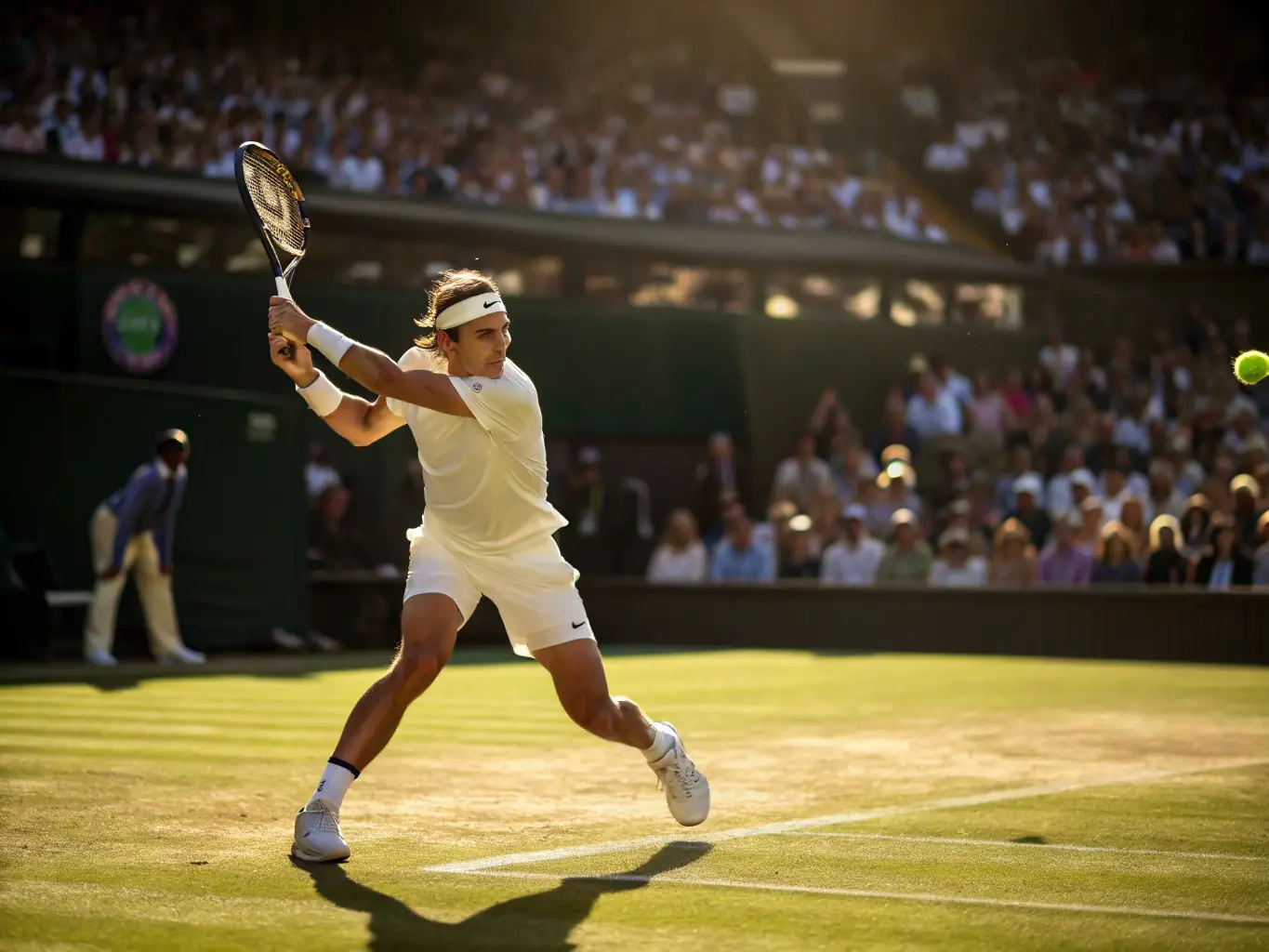 A group of players engaged in a lively tennis match on well-maintained courts, with a coach providing guidance in the background.